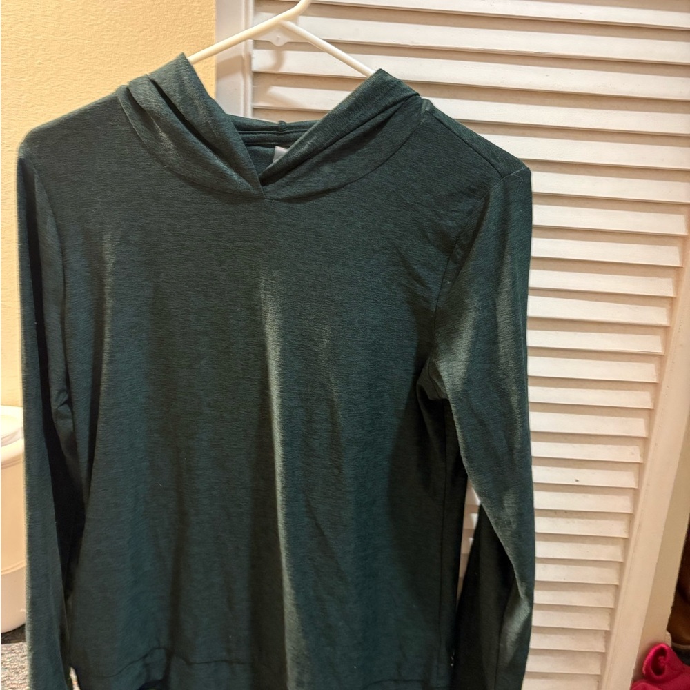 Dark Green Long Sleeve Hoodie Beyond Yoga